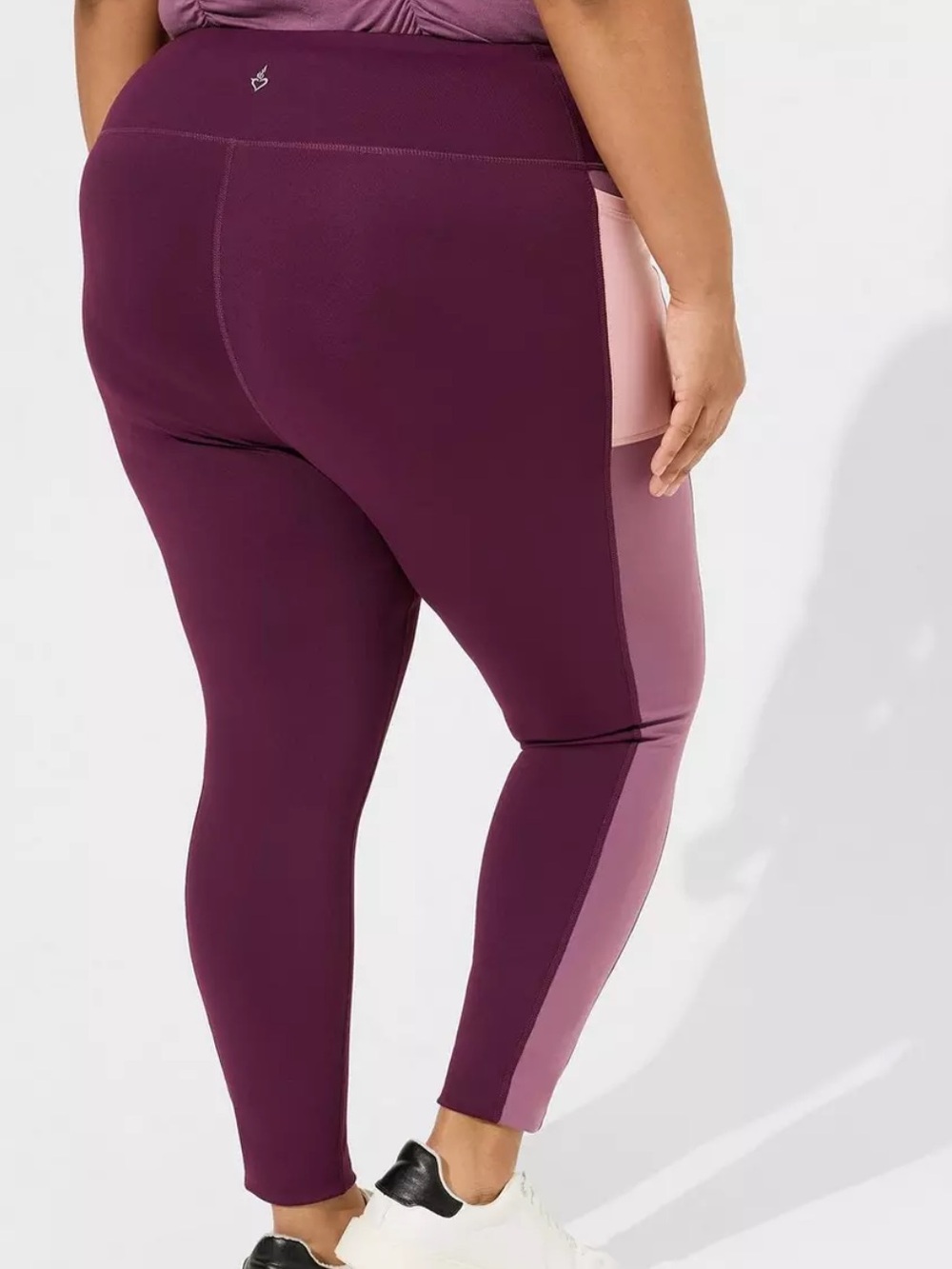 torrid Plum & Dusty Pink Colorblock Active Leggings